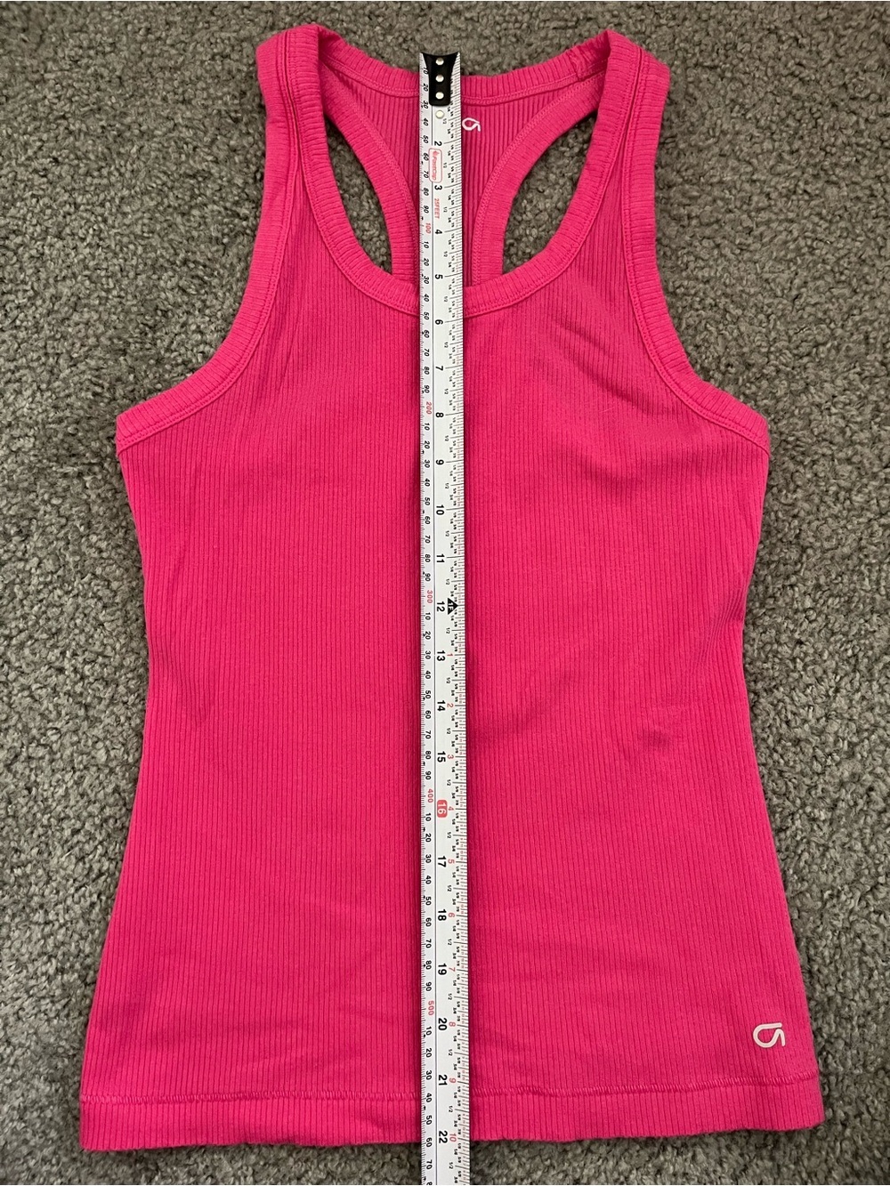 GapFit Pink Ribbed Racerback Tank - Picture 4 of 6